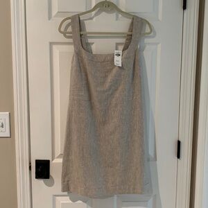 NWT Abercrombie Linen Blend Wide Strap Mini Dress